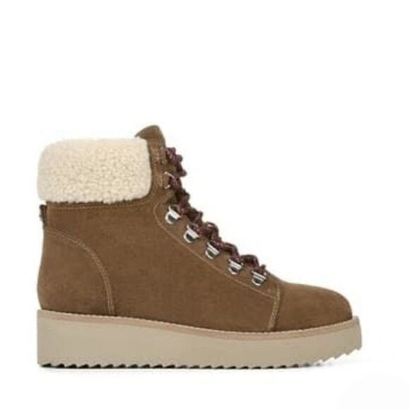 NIB SAM EDELMAN FRANC TOFFEE FAUX FUR BOOTS SZ 9.5 - Picture 4 of 7